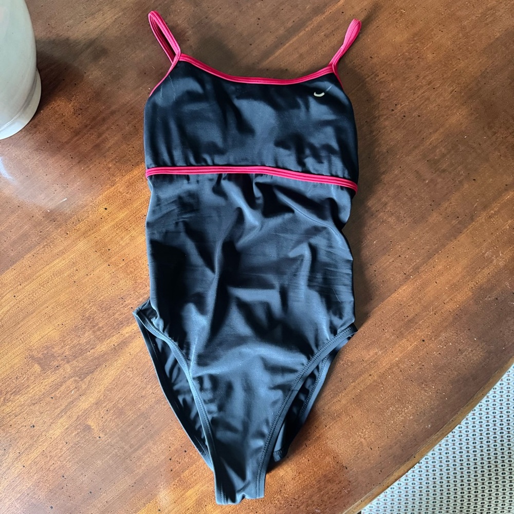 Black and red One Piece Swimsuit